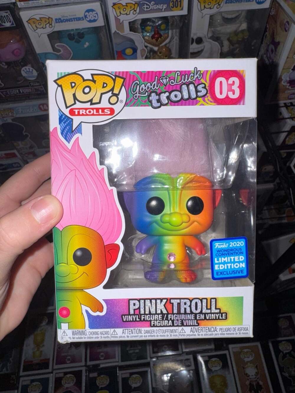 Funko Pop! Good Luck Trolls Pink Troll #03 (2020 Wondrous Convention Exclusive)